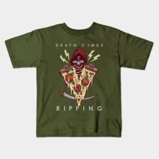 DEATH COMES RIPPING Kids T-Shirt